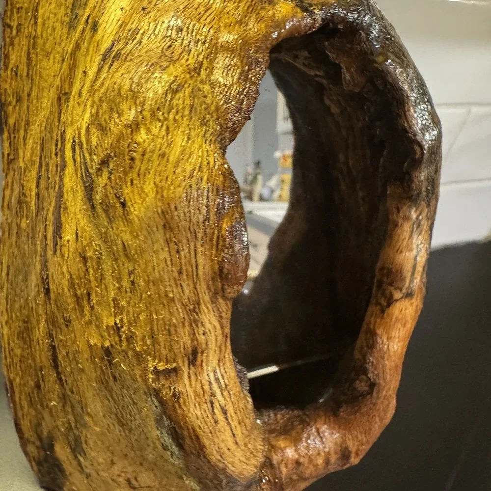 Driftwood Mirror‎ with Large Hole Wood Working Decor Hobbit Nature Cabin Witchy